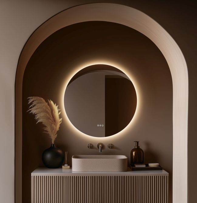 Claris Round Illuminated Mirror - Available in 2 Sizes